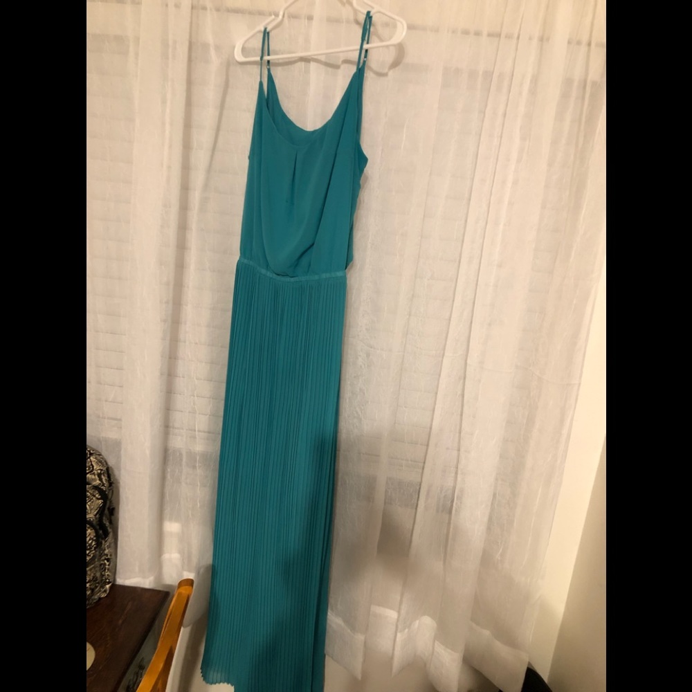 Long pleated maxi dress